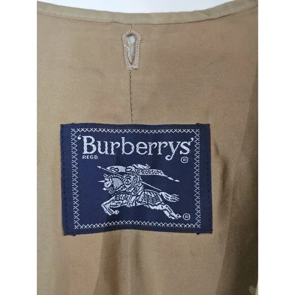 Burberrys Vintage Wool Trench Coat Liner Camel Removable Vest 100% Wool - Picture 6 of 9